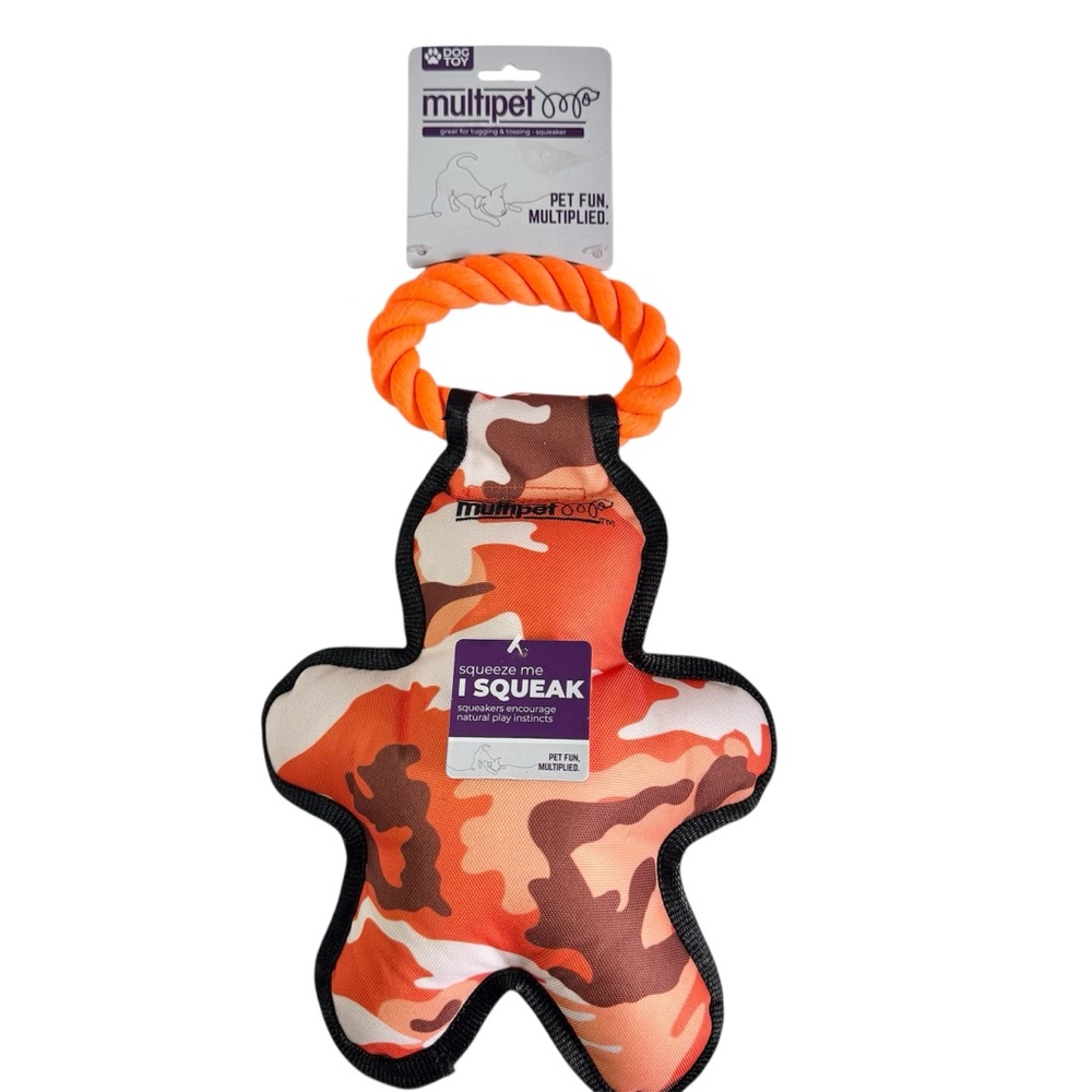 Multipet Camouflage Dog Toy with Squeaker large NWT